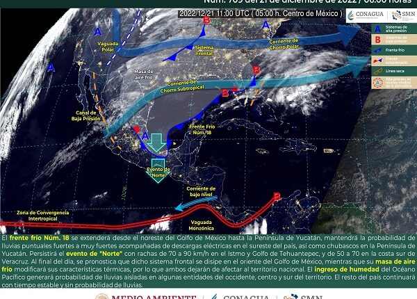 México alerta por frente frío en el inicio del invierno
