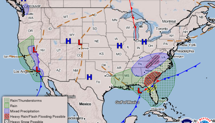 Tormentas severas podrían azotar el sureste de EEUU este sábado