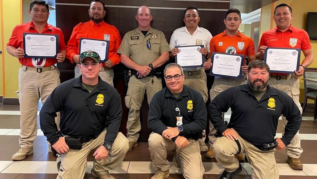 INM recibe capacitación de EEUU para el manejo de aerobotes y rescate de personas