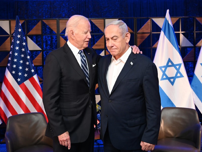 Biden llegó a Israel y dice que el bombardeo al hospital “parece ser obra del otro equipo”