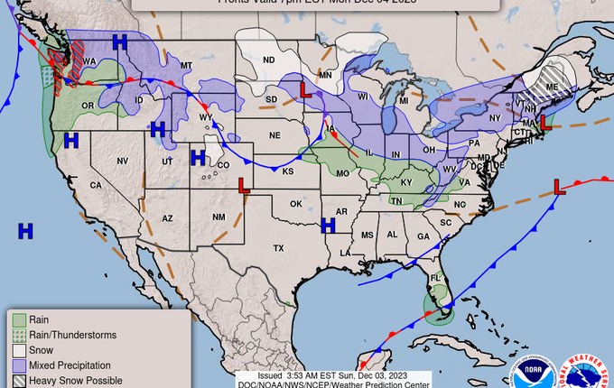Varios sistemas de tormentas azotarán a todo el noroeste de EEUU esta semana