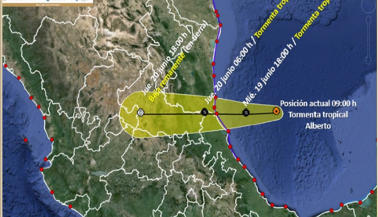 Tormenta Tropical “Alberto” se formó en el Golfo de México