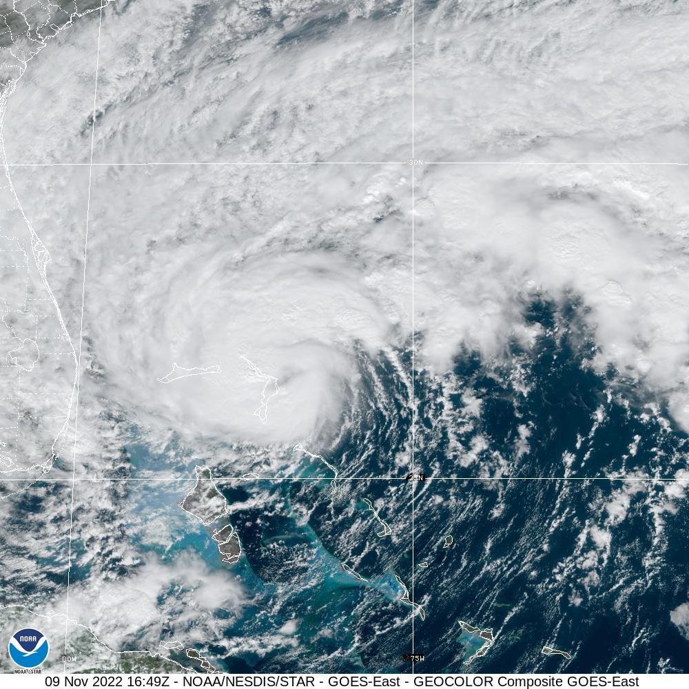 Fuerte marejada ciclónica en la isla Gran Bahama: ahora Nicola avanza a Florida