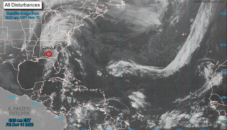 Depresión tropical Nicole avanza por Georgia tras dejar dos muertos en Florida