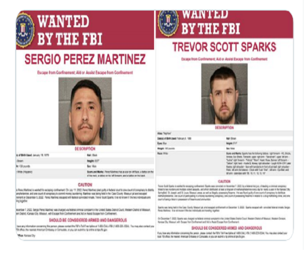 FBI de Kansas City busca a dos fugitivos que están “armados” y son “peligrosos”