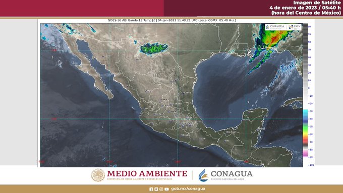 Habrá evento del “Norte” con rachas de viento y fuertes lluvias sobre el este de México