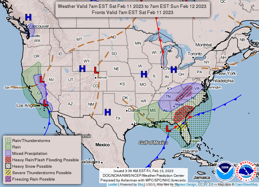 Tormentas severas podrían azotar el sureste de EEUU este sábado
