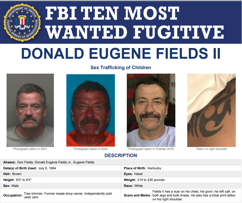 Hombre del condado de St. Louis, Missouri, agregado a la lista de los diez más buscados del FBI