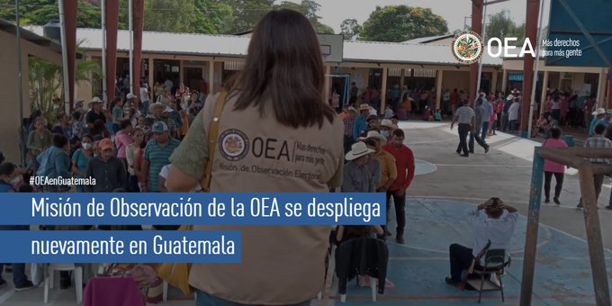 OEA desplegará misión de observación en Guatemala tras denuncias de irregularidades electorales