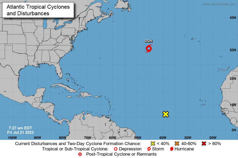 Tormenta tropical "Don" continúa su ruta hacia el noroeste de EEUU