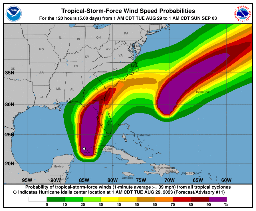 Idalia se convierte en huracán y avanza hacia la costa del golfo de Florida