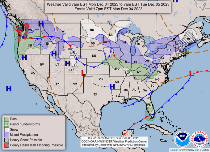 Varios sistemas de tormentas azotarán a todo el noroeste de EEUU esta semana