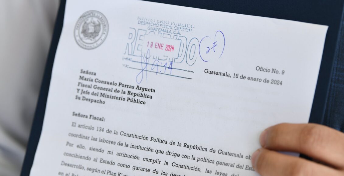 Presidente de Guatemala y fiscal general Consuelo Porras podrían verse cara a cara