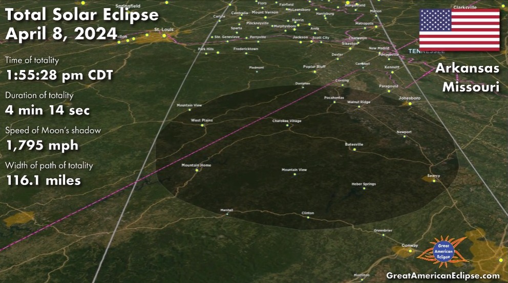 Algunas partes de Missouri podrán disfrutar del eclipse solar en su totalidad