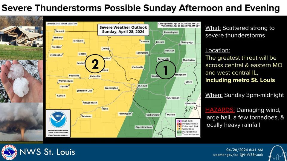 Potentes tormentas eléctricas severas azotarán Missouri este fin de semana