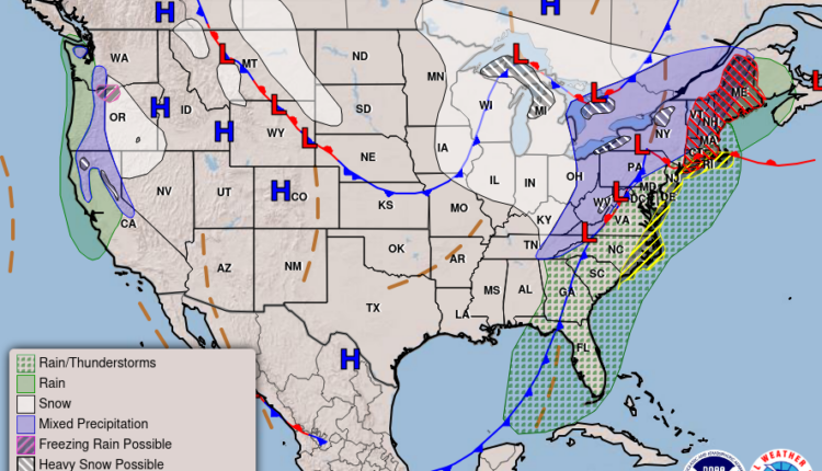 Lluvias intensas y tormentas impactan la costa este de EEUU