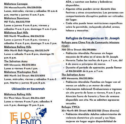 Conoce los refugios de emergencia y calentamiento en St. Joseph, Missouri