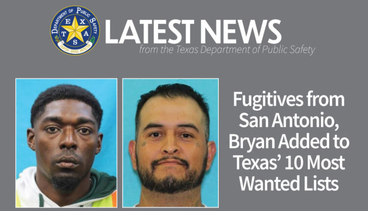 Texas añade dos fugitivos a sus listas de más buscados